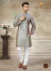 Outluk Vol 141 Silk Digital Printed Kurta And Pajama Mens Wear Manufacturers 141001 To 141008